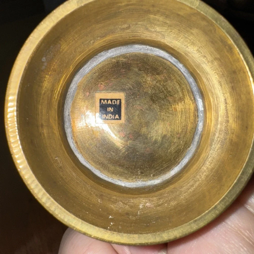 Adorable Vintage Mini Brass Planter Mid‎ Century 1960's OLA51